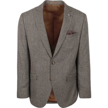 Suitable Colbert Heleen Melange Bruin - Maat 48 - Heren blazer