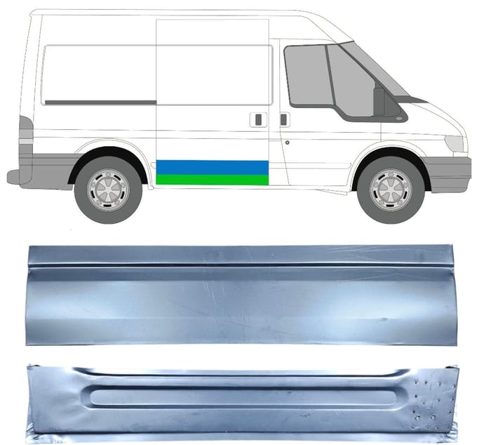 Interne reparatie achterste deuren voor Ford Transit 2000-2013 / Rechts / Set
