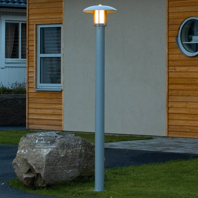 Konstsmide Lantaarnpaal Heimdal, hoogte 200 cm, grijs