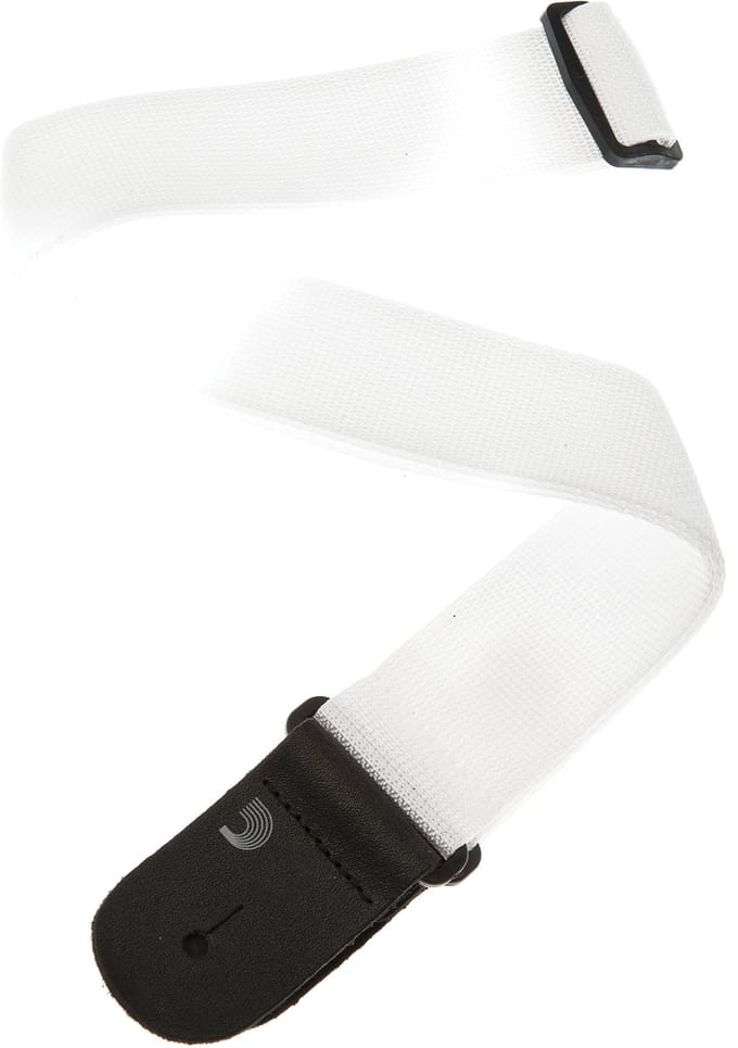 D'Addario gitaarband PWS108 Nylon wit - Gitaarband
