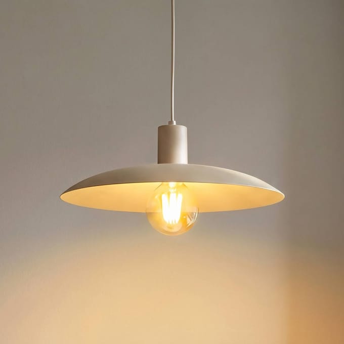 TK Lighting Hanglamp Astra, zandkleurig, metaal, Ø 41 cm, E27