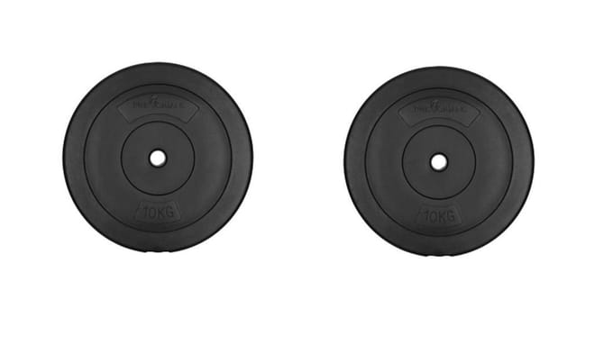 Viking Sports halterschijf gewichten set 20 kg - 26 mm diameter - 2x 10 kg