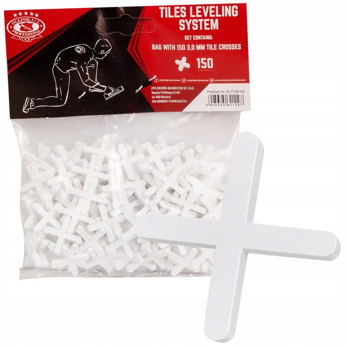 Olejnik Distantie-kruisjes 3mm 150ste Tegel nivellingsysteem