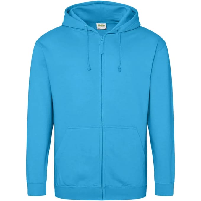Vegan Hoodie met ritssluiting en capuchon Hawaiian Blue - L