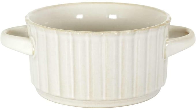HowHomely RUSTICA Serie - Keramische Soepkom - 13,5 cm - Rustieke Uitstraling - Hittebestendig