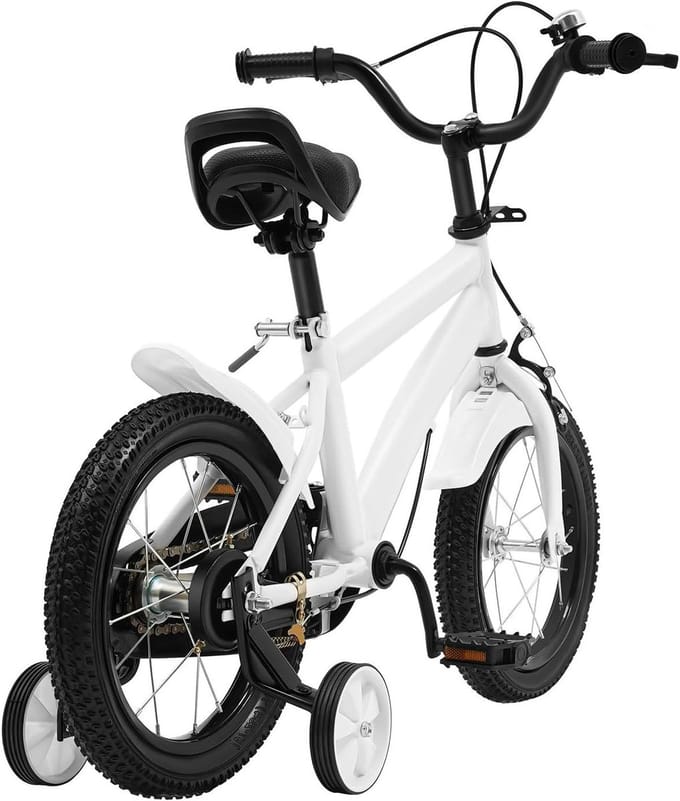 Kinderfiets - Loopfiets - Leren Fietsen - Inclusief Zijwieltjes - 14 Inch - Wit