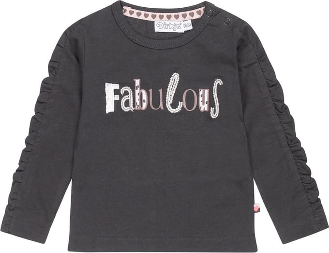 Dirkje - T-shirt -  Dark - Grey - Maat 56