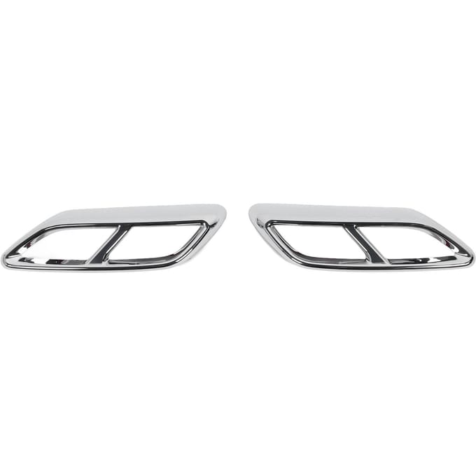 2 STUKS Uitlaatdemper Eindpijp Cover Links Rechts Decoratief Eindkeelframe voor A3 8Y Vanaf 2021 zilver
