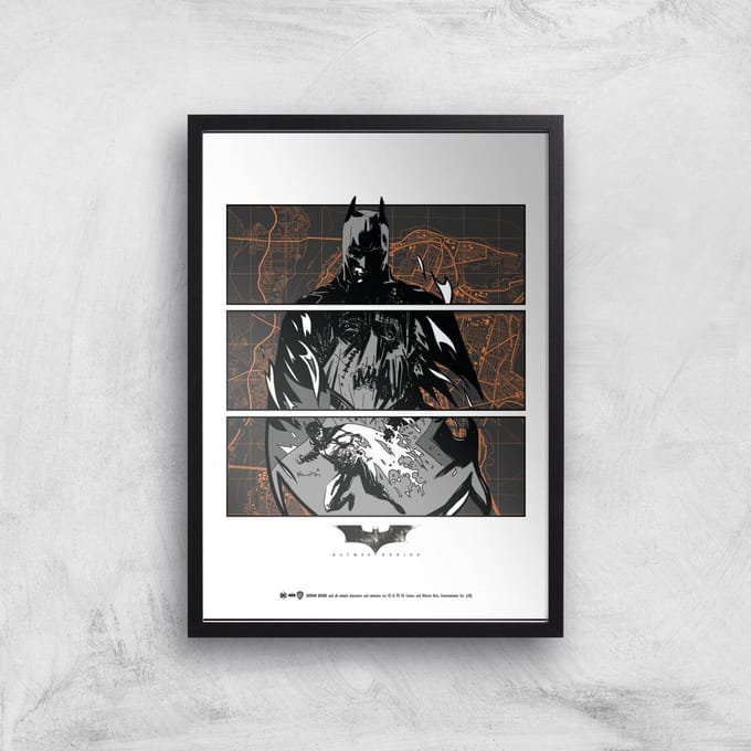 Batman Begins Poster Giclee Art Print - A4 - Black Frame