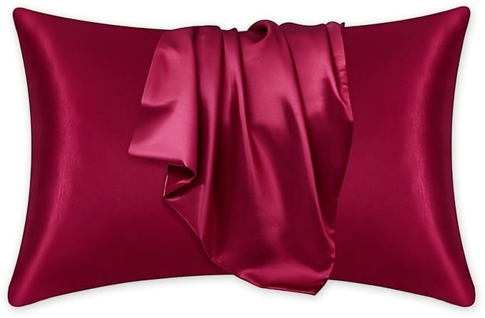 Satijnen kussensloop Rood 60 x 70 cm hoofdkussen formaat - AfricanFabs® Satin pillow case / Zijde zachte kussensloop van satijn (1 stuks)