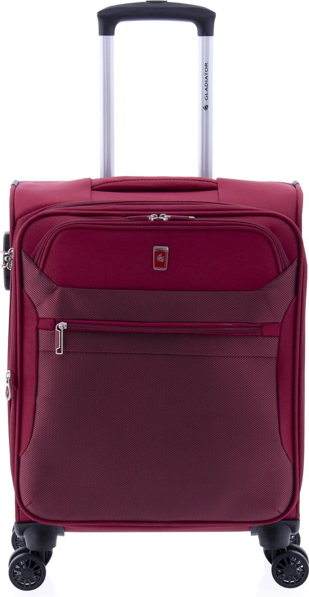 Gladiator 3D Handbagage Koffer - 55 cm - 36/43 liter - Expandable - Rood