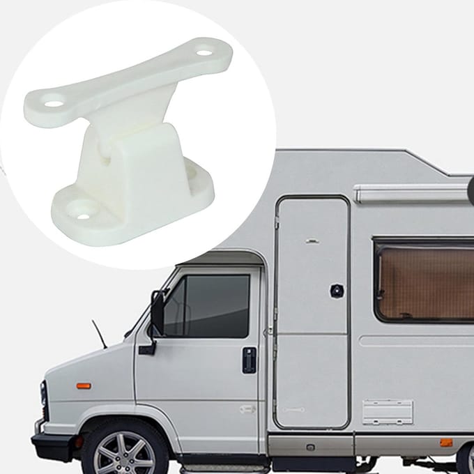 Deurstopper Set - Retainer Caravan - Voertuig Deuren - T Vorm Nylon - 8 x 3 x 5 cm - Wit