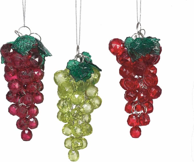 Wine kunststof h10 cm Ornament kerstbal III Kurt S. Adler