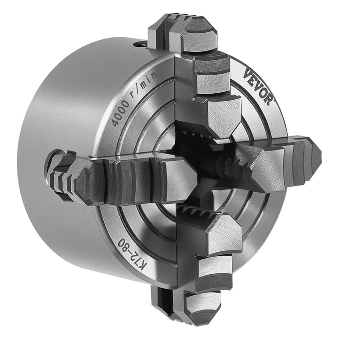 Mandrin de tour 3 pouces à 4 mors auto-centreur pour tour, perceuse, fraiseuse