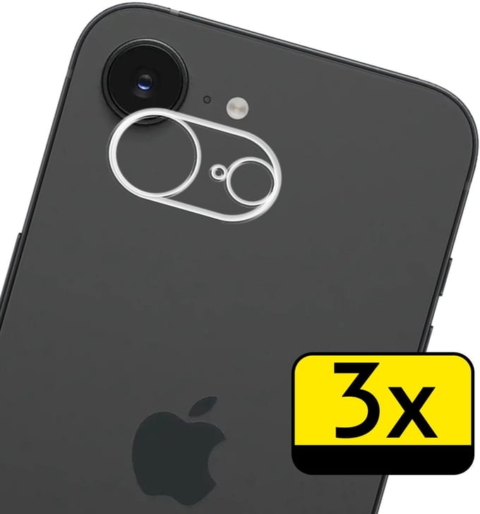 Camera Lens Protector - Geschikt voor Apple iPhone 17e - 3 Stuks - Camera Screenprotector - Beschermglas - Gehard Glas - Tempered Glass - Screen Protector