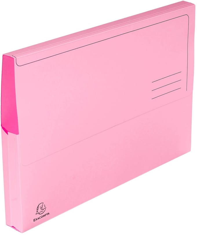Exacompta 3x SUPER Pak van 50 pocketmappen 210gm2 - 24,5x32,5cm A4 - Roze - 46778E