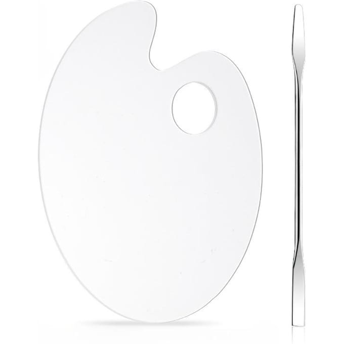 Transparant Acryl Palet Mengstaaf Make-up Schilderen Nagellak Gemengde Gereedschapsset white