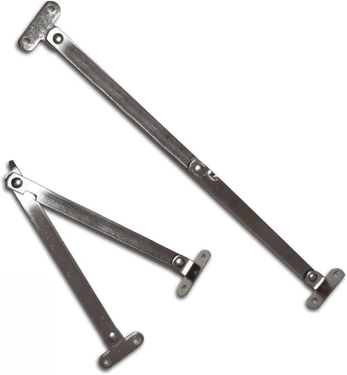 Verticale Standaard - Klapbeugel Kastdeur - Meubels Stabiliseren - Verstelbare Vergrendeling - 23 x 3 cm - Zilver