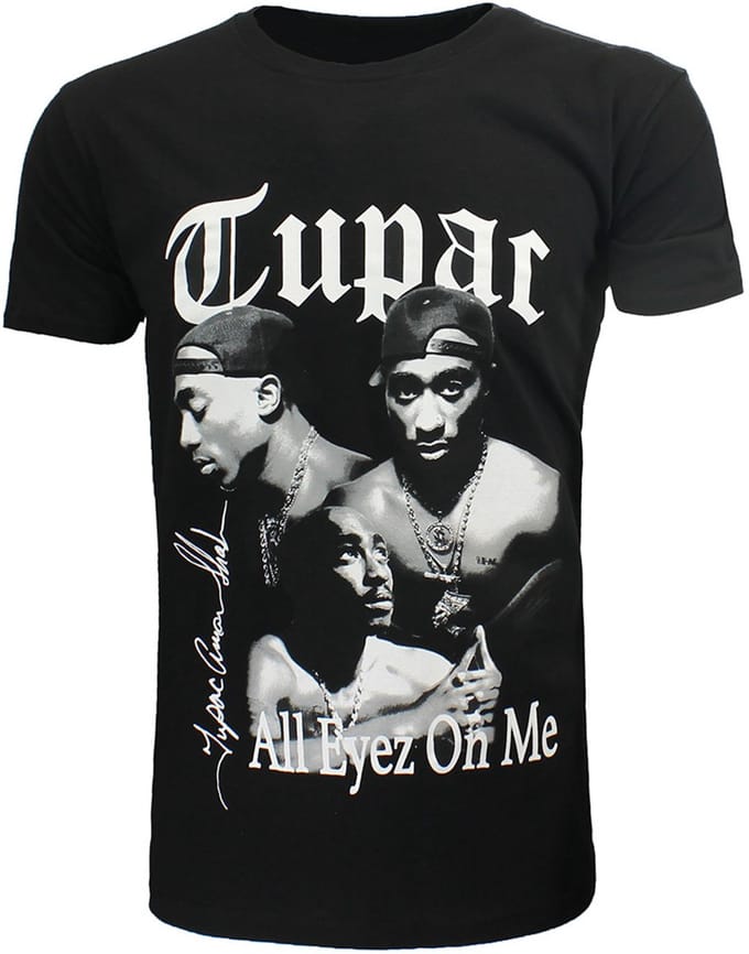 2PAC Tupac All Eyez Flex Pose T-Shirt - Officiële Merchandise - M
