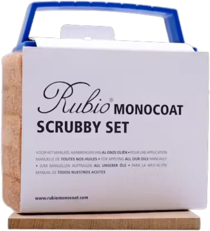 Rubio Monocoat - Scrubby Set - 5 Pads en 1 Scrubby Holder - Beige