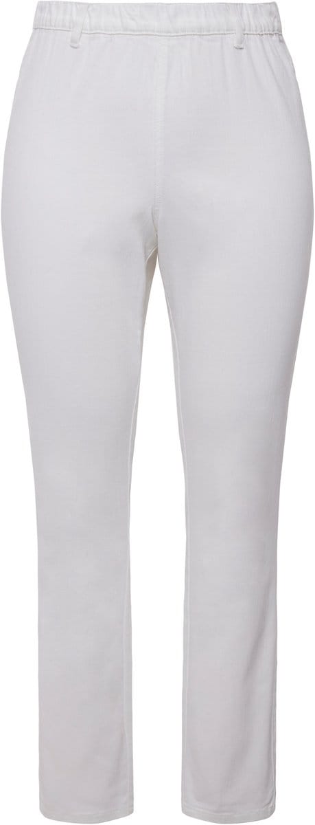 Ulla Popken - Dames - Jeggings Sienna stretch riemlussen - Sneeuwwit - Maat 30