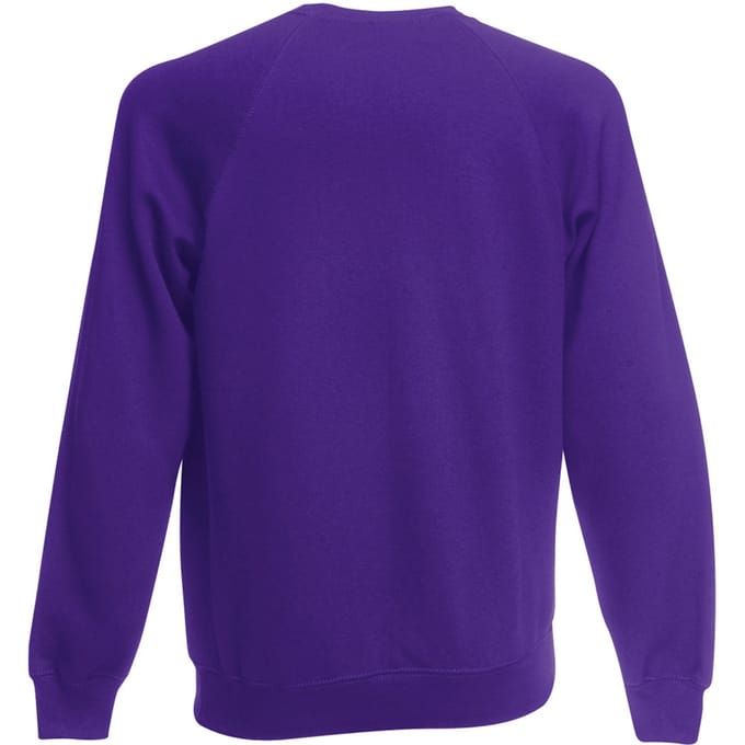 Fruit Of The Loom Unisex Raglan Mouwen Belcoro® Sweatshirt (Paars)