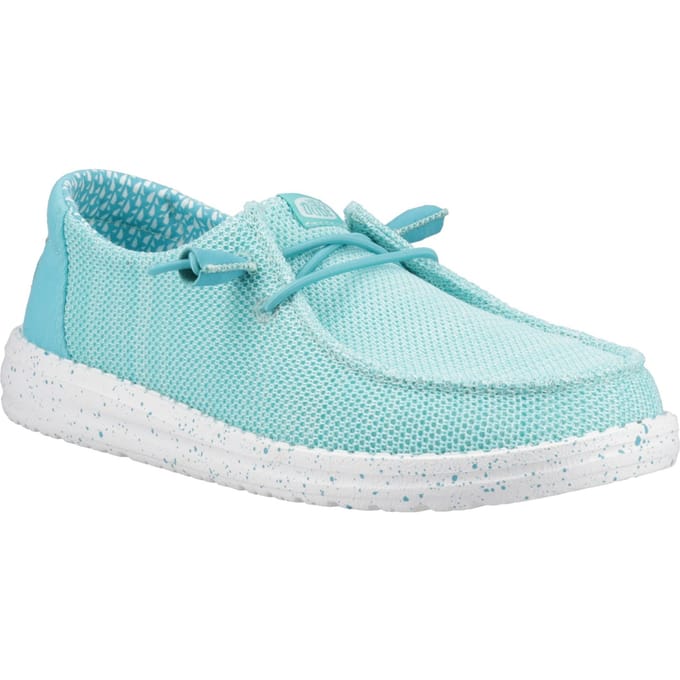 HEYDUDE - Wendy Stretch Sox Dames Instappers Ceramic Blue - Maat 37