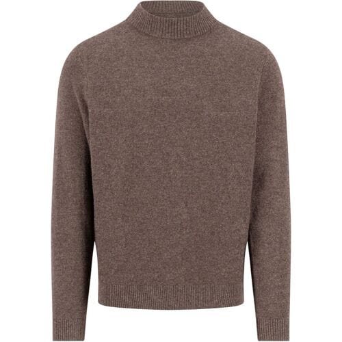 Fynch-Hatton Trui Mock-Neck Cashmere Subtle Mélange Dark Chocolate / male