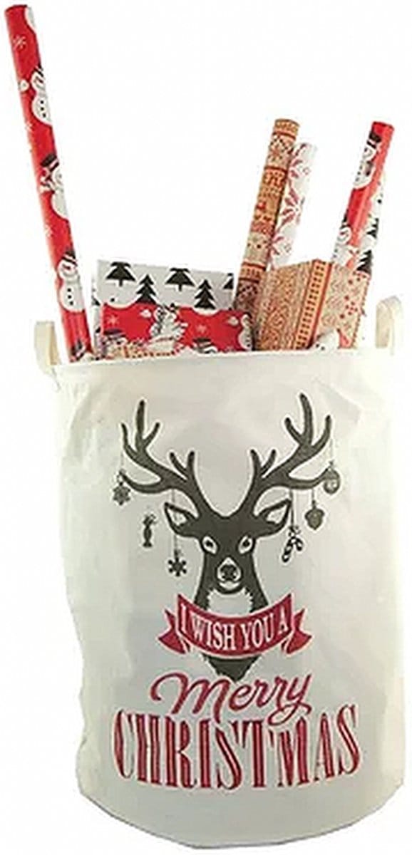 Kerst - Cadeauzak - Opberg Zak - Dia 40 X H50cm - 100% Polyester