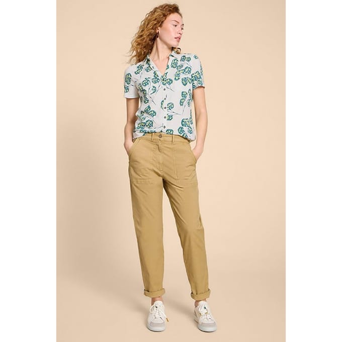 White Stuff Penny Pocket Jersey Shirt Ivory Printed Taglia: 6 REGULAR | Magliette intime Outlet | Donna | Bianco