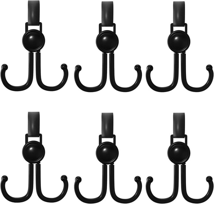 Allecto Plus - Stroller Hooks voor Buggy - Handige Luier Tas Haakjes - 6 Stuks