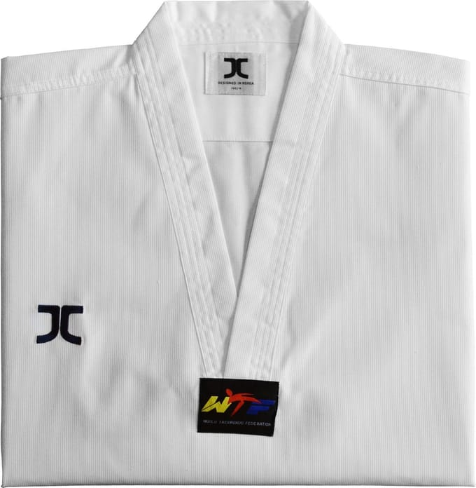 Taekwondo-pak (dobok) voor beginners JCalicu-Club | WT | Wit (Maat: 210)
