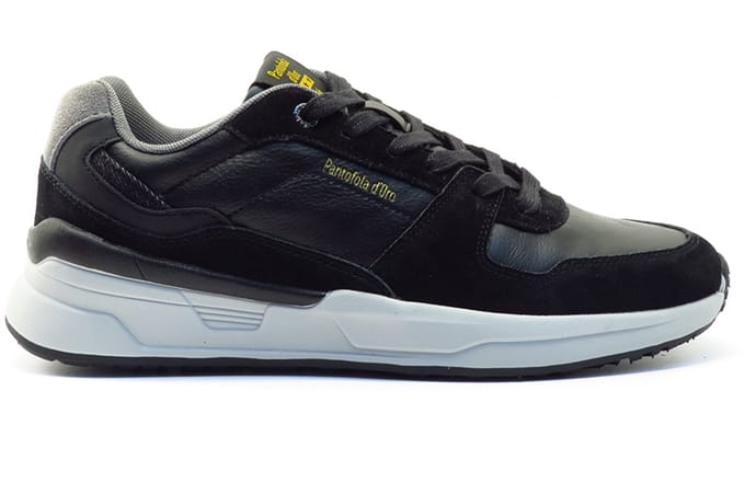Pantofola d'Oro Black grey sneaker Vulcano 1112 Black/grey ZWART