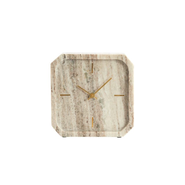 Light & Living - Klok PABLIA - 20.5x6x20.5 cm - Bruin