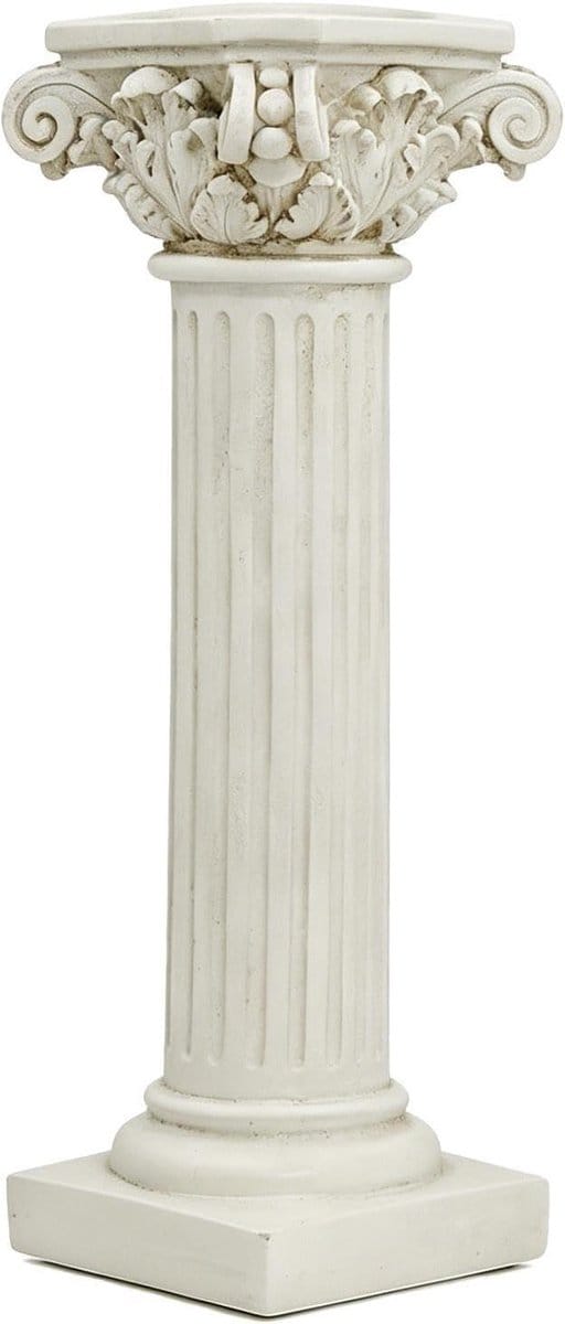 Kolomvoetstuk - Displaystandaard Sokkel - Decoratief Presenteren - Romeins Zuilontwerp - 305 cm - Wit