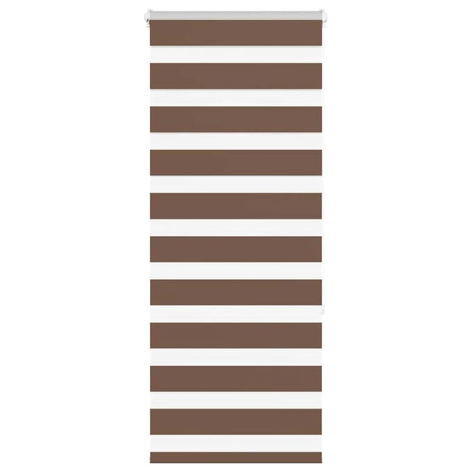 vidaXL - Zebra - rolgordijn - 65x150 - cm - stofbreedte - 60,9 - cm - polyester - bruin