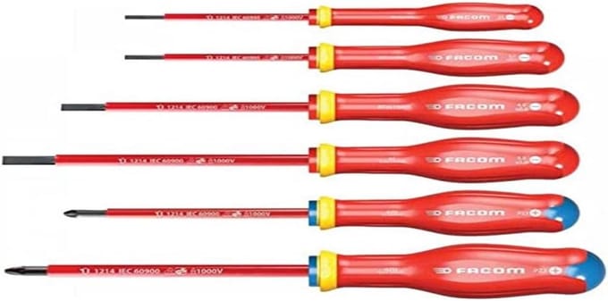 Schroevendraaierset - Geïsoleerde schroevendraaiers - Veilig klussen - 1000 Volt bescherming - 6 stuks - Multicolor