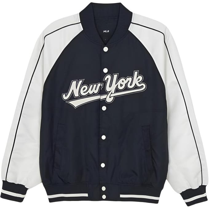 Veste de Baseball MLB Varsity SS26 Coupe Ample Style Collège Color Block Unisexe 3AJPV0161-09BKS L white