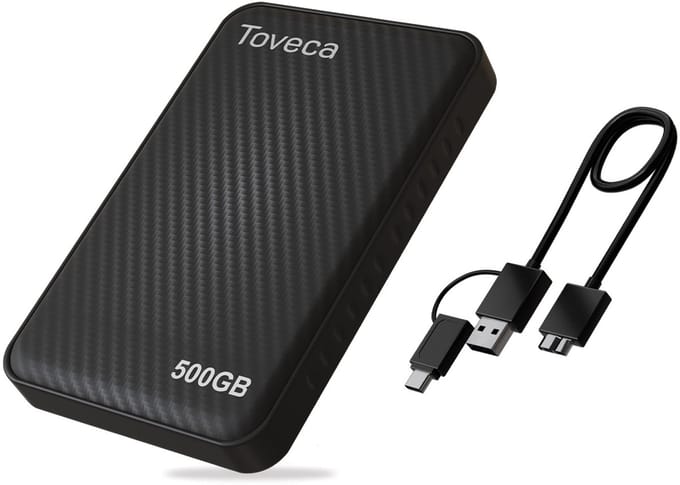 Toveca Externe harde schijf 500 GB - USB 3.0 Harde schijf extern - HDD