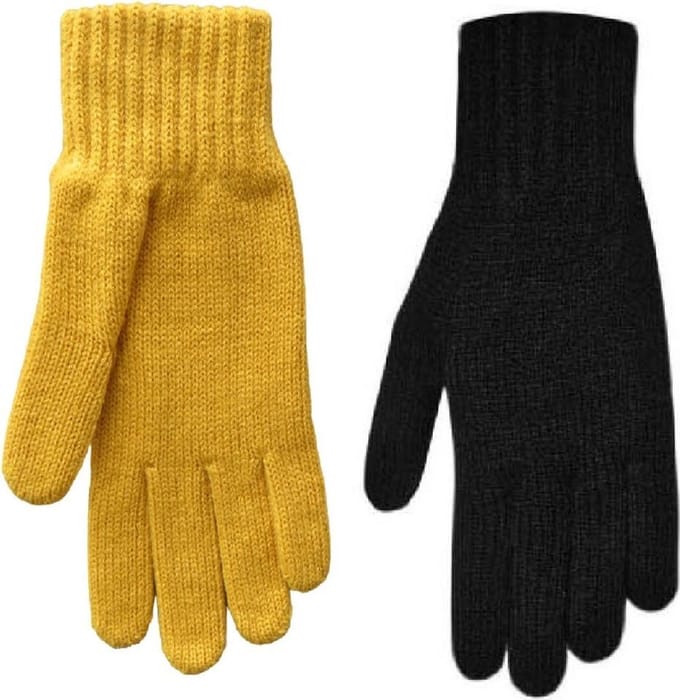 Handschoenen dames winter gebreid - binnenkant opgeruwd - prijs per 2 paar