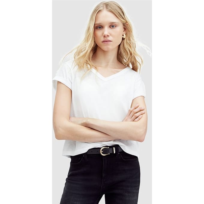 AllSaints Anna V Tee White Taglia: 16 | Maglie Sportivi Outlet | Donna | Bianco