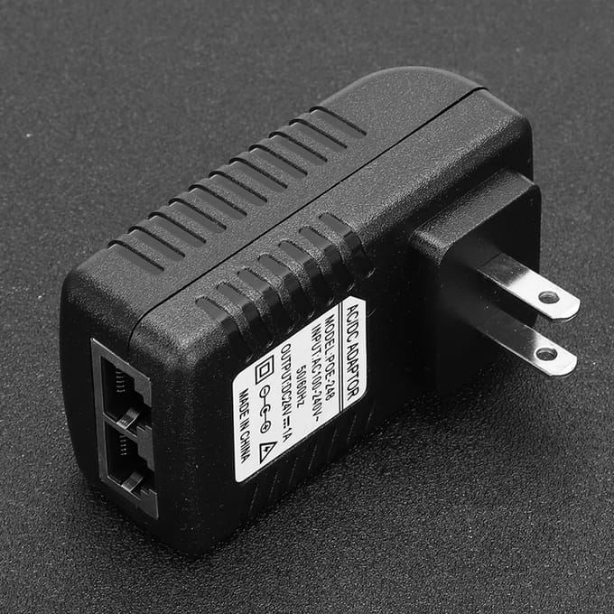 Injecteur POE DC 24V 1A Adaptateur secteur Fiche / Optionnel