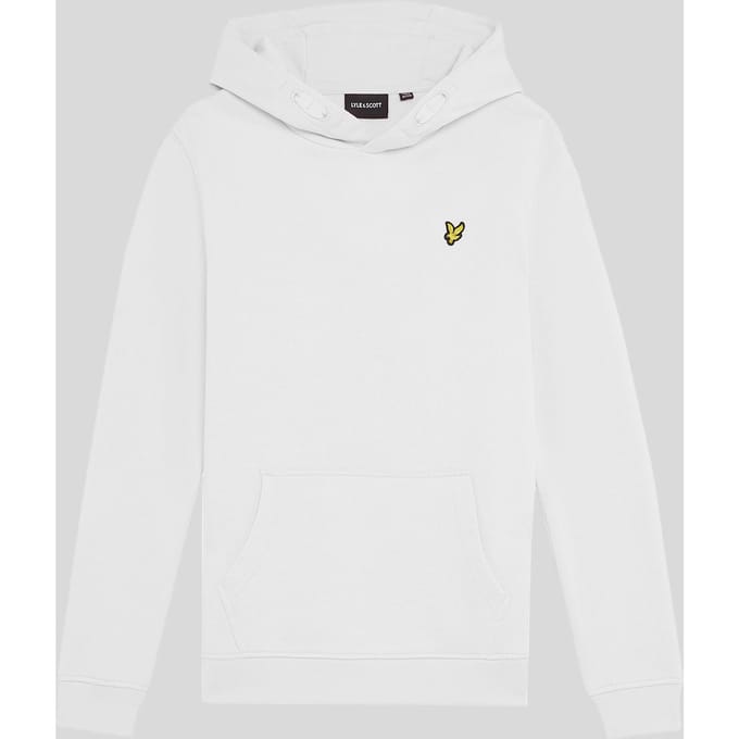 Lyle & Scott Loopback katoenen hoodie voor jongens - wit