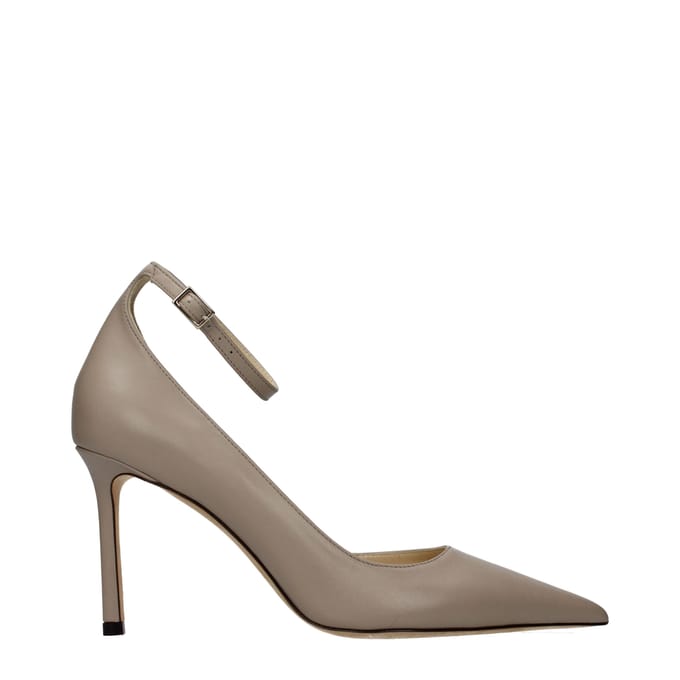 Jimmy Choo Grijze Leren Hakken
