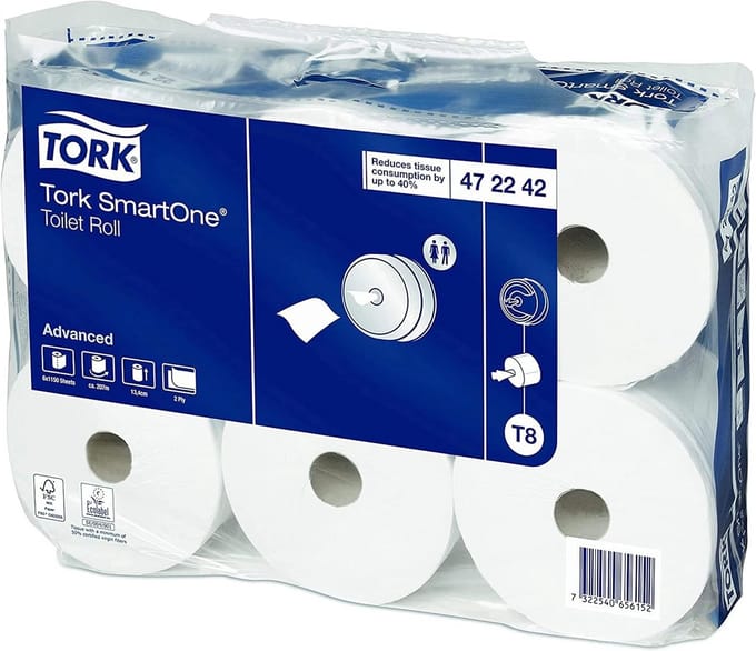 Professioneel Toiletpapier SmartOne, 2-laags, Wit - Zacht en Absorberend