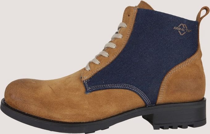 Helstons Deville Leren Armalith Goud Blauw Motorschoenen - Laars