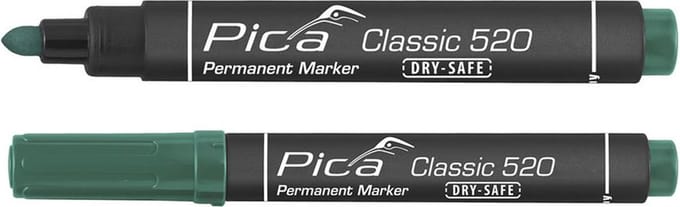 Pica 520/36-10 Permanent Marker - Rond - Groen - 1-4mm (10st)