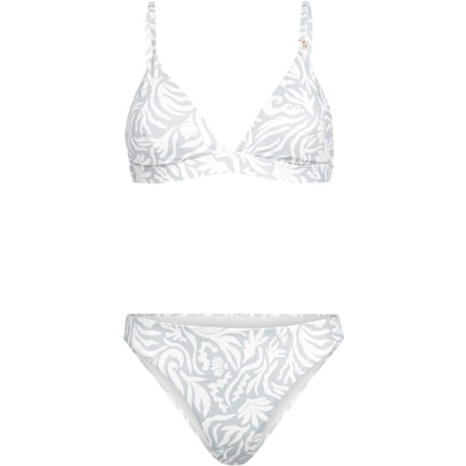 Brunotti - Aurely-Print - Bikini Aqua Grey - Dames - Bralette Bikini Set - Verstelbare bandjes - 38