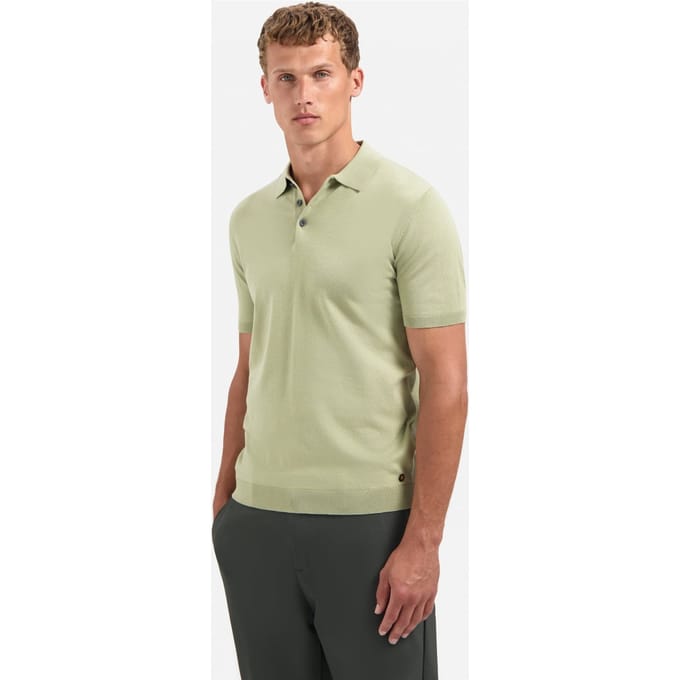 No Excess Pullover Short Sleeve Polo Solid Light Moss Größe: XL | Poloshirts Outlet | Herren