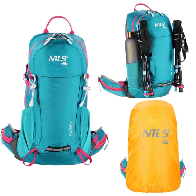 NILS CAMP Caver Rugzak Turquoise 18L - Ideaal voor Dagtochten
